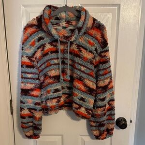 Wild Fable Colorful Striped Cowl Neck Sweater